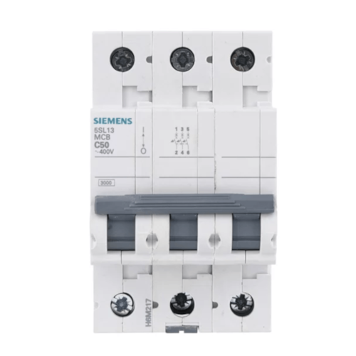 Disjuntor Mini Tripolar 6A 220V/380VCA Curva C 6KA 5SL63167MB Siemens