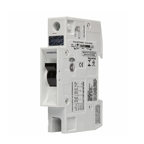 Disjuntor Monopolar 63A 3KA Curva C 5SX11637 Siemens