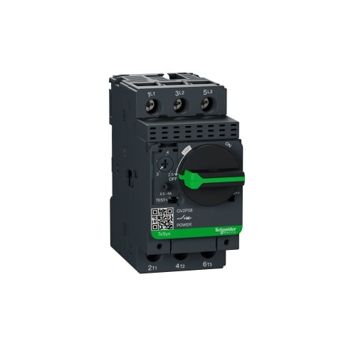 Disjuntor-Motor Termomagnético 2,5-4 A 100 kA 415 V GV2P08 Schneider Electric