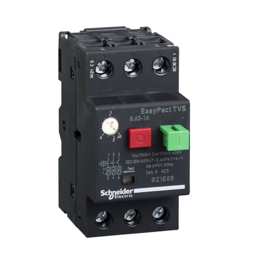 Disjuntor Termomag Tesys GZ1E 0,63-1 A Botao Impulsao GZ1E05 Schneider Electric