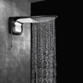 Ducha Acqua Wave Ultra 220 V 7800 W Preta e Cromada 7510086 Lorenzetti