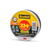 Fita Isolante Scotch Super 33+ 19 mm x 20 m Preta HB004482483 3M