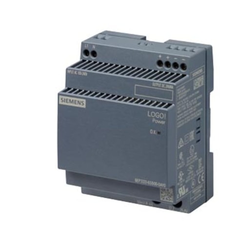 Fonte De Alimentação Estabilizada Monofásico LOGO 8 100-240VCA 24VCC 4A 6EP33336SB000AY0 Siemens