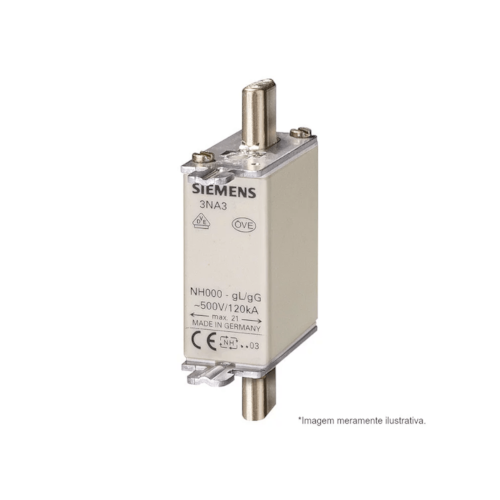 Fusível NH 000 500VAC 32A 120kA 3NA3812 Siemens