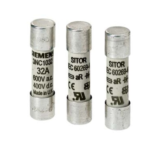 Fusível Ultrarrápido SITOR 10x38 mm aR 6 A 600 V AC 3NC1006 Siemens