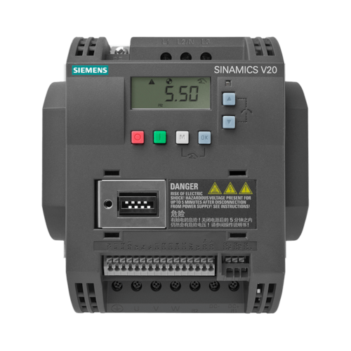 Inversor de Frequência Trifásico 380-480V 8,8A 4KW (5,5CV) V20 Sinamics 6SL32105BE240UV1 Siemens