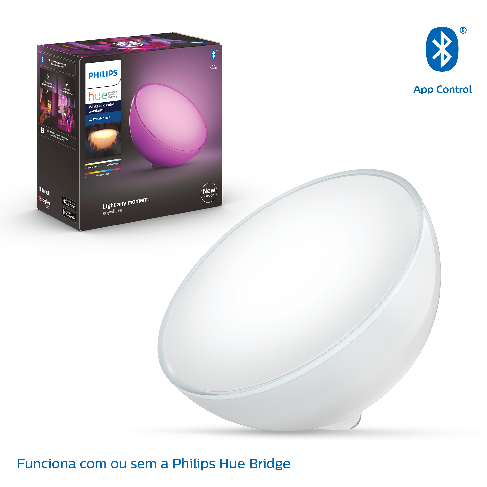 Philips Hue Go Luminária LED De Mesa Inteligente Portátil - Eletro