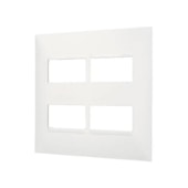 Placa 4x4 4 Postos Separados Branco Plus+ Legrand