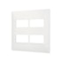Placa 4x4 4 Postos Separados Branco Plus+ Legrand