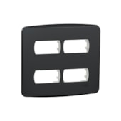 Placa + Suporte 4x4 4 Postos S3b77441 Miluz - Schneider