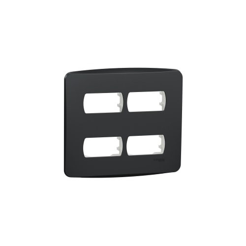 Placa + Suporte 4x4 4 Postos S3b77441 Miluz - Schneider
