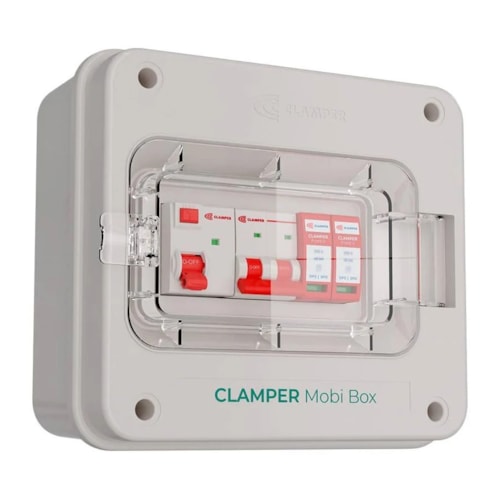 Quadro De Proteção Para Carregador Veicular Mobi Box 220V 8kW IP65 25881 Clamper