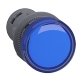 Sinaleiro Monobloco Plástico Ø22 mm 24 V CC Azul XA2EVB6LC Schneider Electric