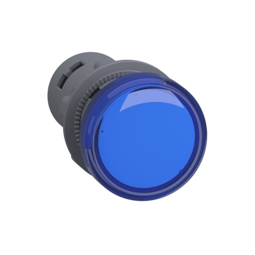 Sinaleiro Monobloco Plástico Ø22 mm 24 V CC Azul XA2EVB6LC Schneider Electric