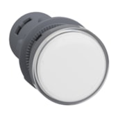 Sinaleiro Monobloco Plástico Ø22 mm 24 V CC Branco XA2EVB1LC Schneider Electric